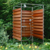 DIY garden shower: technology features and main stages of construction
