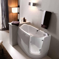 Sėdimos vonios mažiems vonios kambariams: vaizdai, prietaisas + kaip pasirinkti