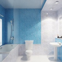 Vonios kambarys pagamintas iš plastikinių plokščių: plokščių įvairovė + greitas dekoravimo vadovas