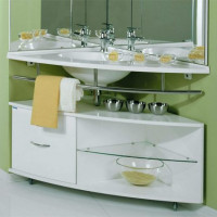 Kampinės kriauklės vonios kambaryje: bendroji apžvalga + montavimo instrukcijos