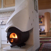 How to make stove heating in a private house with air or water circuits