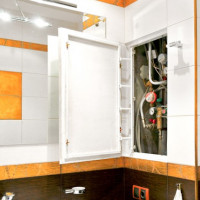 Revision plumbing hatches for the bathroom and toilet: types, placement rules, mounting features