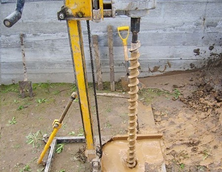 Auger needle drilling