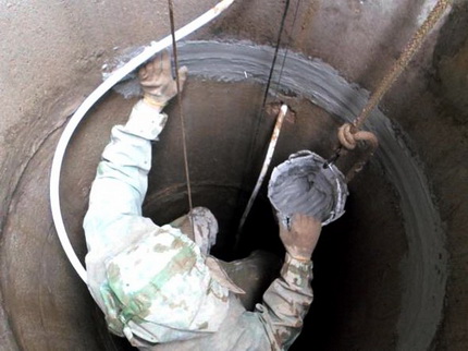 Réparation des joints des anneaux de puits