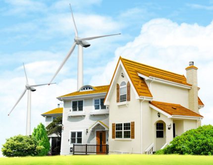 Energía alternativa para el hogar con generadores eólicos.