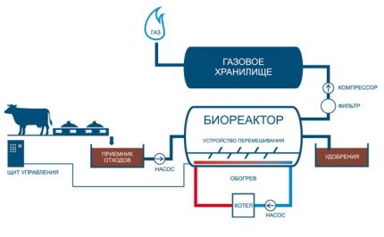 Schéma de production de biogaz