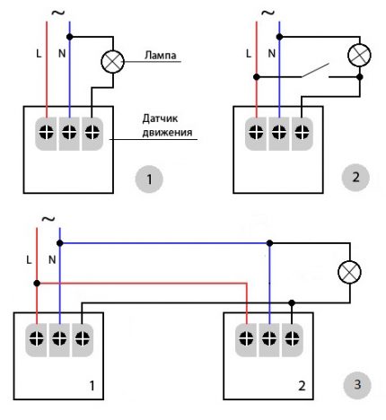 Tres formas de conectar sensores de movimiento