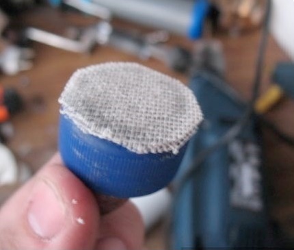 Filter layer of a homemade filter