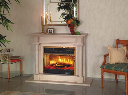 Electric fireplace - heater for a city apartment