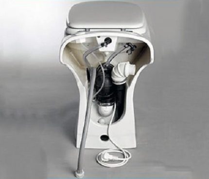 Toilet bowl with integrated pump