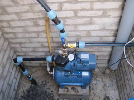 Connection of surface pump to water supply