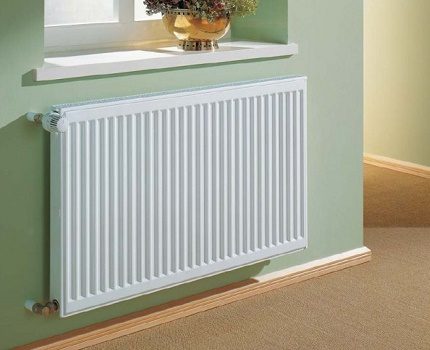 An example of a traditional radiator installation