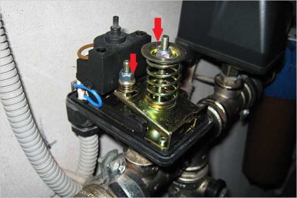 Pressure switch adjustment