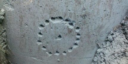 Holes in concrete