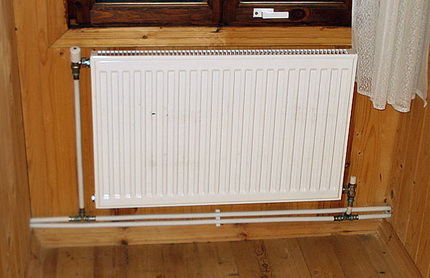 Calefacción de dos tubos en una casa privada.