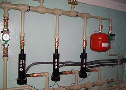 Sistemas de calefacción eléctrica para una casa privada.