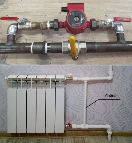 Connexion bypass pour pompe et radiateur