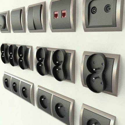 Modern sockets and switches