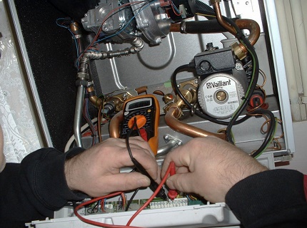 How is gas boiler serviced