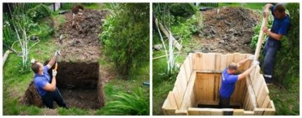 Excavation pit for septic tank Topas