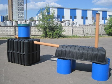 Wastewater treatment plant components with septic tank