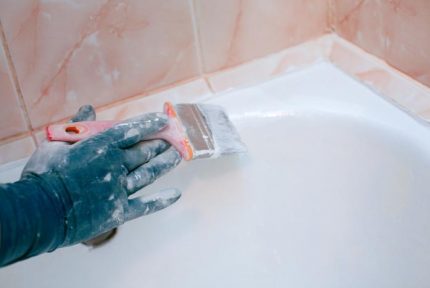 Reparera akryl flytande bad