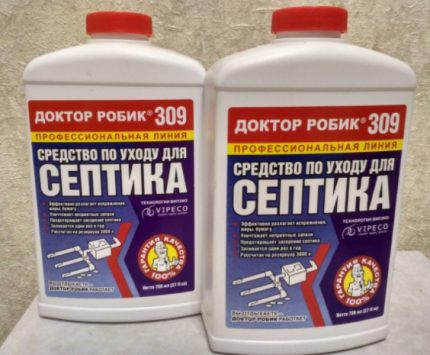 Means with bacteria for septic tanks roebic 309