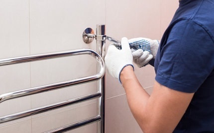 How best to replace the heated towel rail in the bathroom