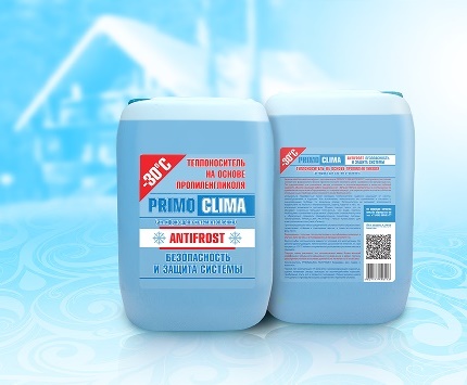 Non-freezing coolant antifreeze for filling heating systems