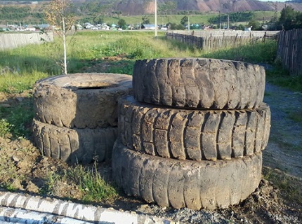 How to make a septic tank from old tires
