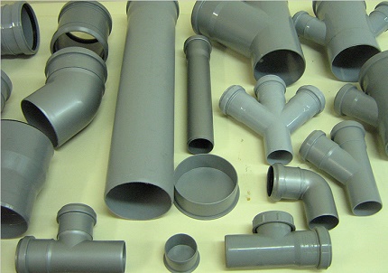 Shaped parts for sewer piping