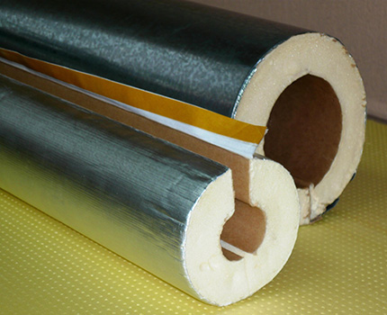 Glass wool for water pipes