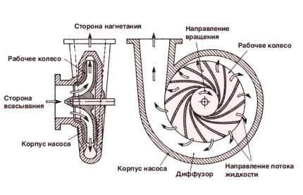 Schéma de la pompe de fontaine