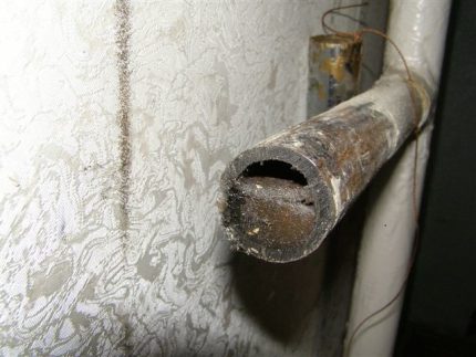 Clogged heating pipes