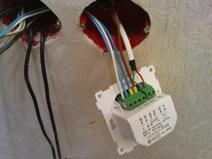 Connection of control unit and temperature sensor