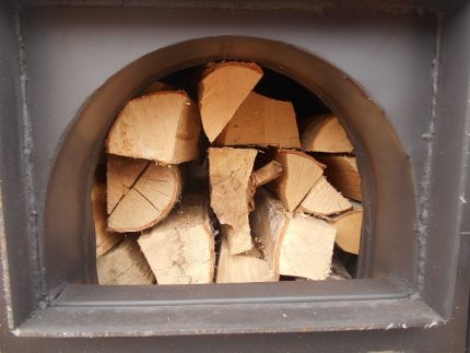 Firewood for a pyrolysis boiler