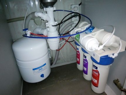 Reverse osmosis system for washing