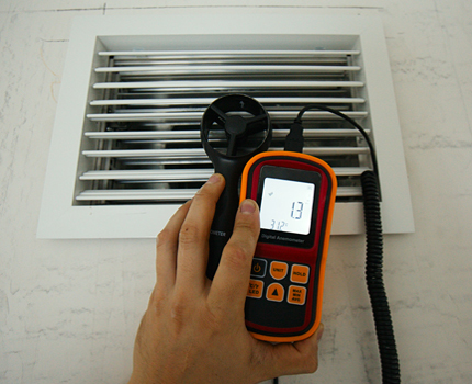 Măsurarea tracțiunii în sistemul de ventilație