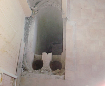 The internal structure of the ventilation unit