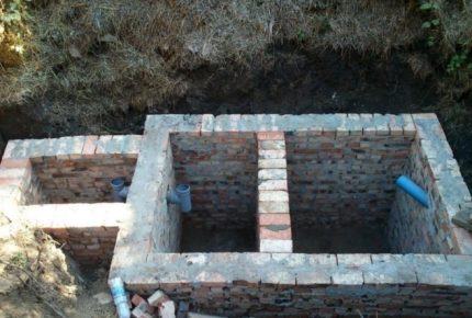 Brick septic tank