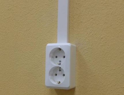 External wiring for outlet