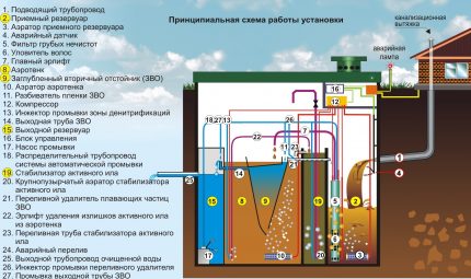 Scheme of the biological treatment plant