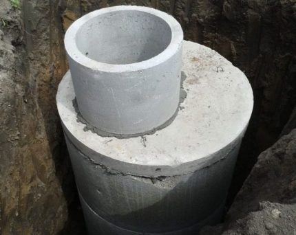 Ett alternativ till ett fat är en cesspool av betongringar