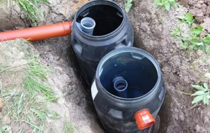 Cesspool of two barrels