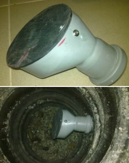 Trampa de agua casera para tuberías