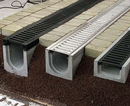 Surface drainage system elements