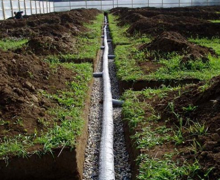 Depth drainage system after installation