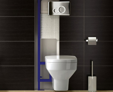 WC with frame installation
