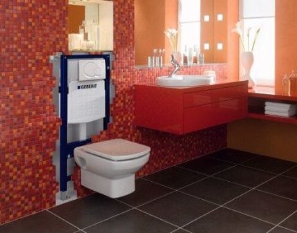 Installation av en raminstallation för toaletten
