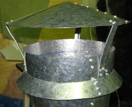 Déflecteur de ventilation d'égout fait maison